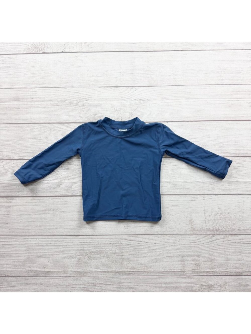 Rugged Butts Navy Blue Long Sleeve Swim Shirt Sun Protection UPF 12-18 Months